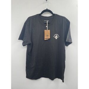 NWT Arbor Woodwing SS T-Shirt Men's Large Vintage Black 100% Cotton Short Sleeve